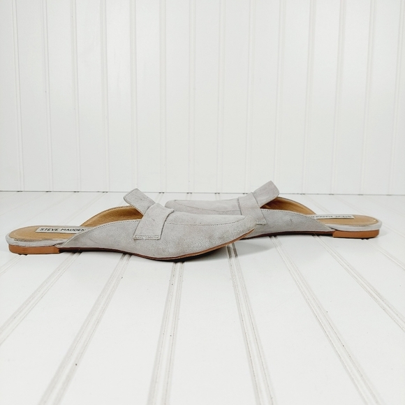 Steve Madden Gray Suede Flavor Flat Mule F922 - Picture 10 of 14